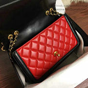 Chanel Quilted Lambskin Flap Bag Red and Black A91365 25.5cm - 4