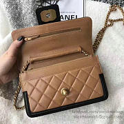 Chanel Lambskin Small Wallet on Chain Beige A91365 19cm  - 5