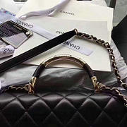 Chanel Caviar Quilted Lambskin Flap with Top Handle Black A93752 25cm - 5