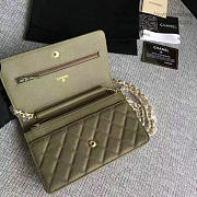 Chanel Caviar WOC Chain Boy Bag Wallet Green A80287 19cm  - 3