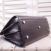 YSL Classic Sac-De-Jour Small in Embossed Crocodile Shiny Black 32cm - 2