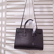 YSL Classic Sac-De-Jour Small in Embossed Crocodile Shiny Black 32cm - 5