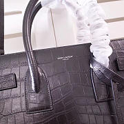YSL Classic Sac-De-Jour Small in Embossed Crocodile Shiny Black 32cm - 6