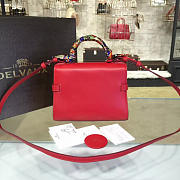 Delvaux Calfskin Mini Tempete Satchel Red 1460 21cm - 5