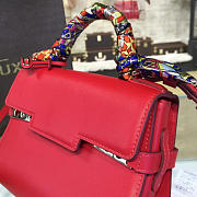 Delvaux Calfskin Mini Tempete Satchel Red 1460 21cm - 4