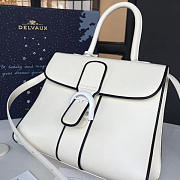 Delvaux Mini Brillant Satchel Smooth Leather White 1469 20cm - 6