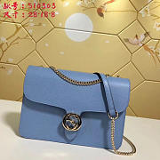 Gucci GG Flap Bag On Chain Light Blue 510303 28cm - 6