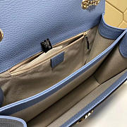 Gucci GG Flap Bag On Chain Light Blue 510303 28cm - 3