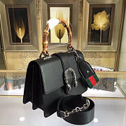 Gucci Dionysus medium top handle bag black leather 27cm - 6