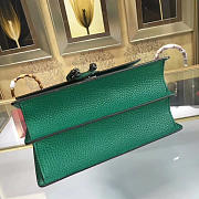 Gucci Dionysus medium top handle bag green leather 27cm - 5