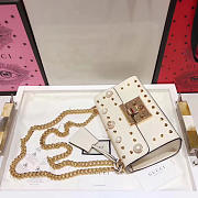 Gucci GG Leather Padlock Studded White 2381 20cm - 5