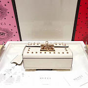 Gucci GG Leather Padlock Studded White 2381 20cm - 6