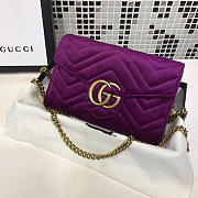 Gucci GG Leather WOC Purple 2577 20cm - 1
