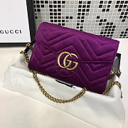 Gucci GG Leather WOC Purple 2577 20cm - 2