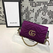 Gucci GG Leather WOC Purple 2577 20cm - 3