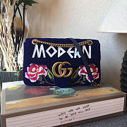 Gucci GG Marmont Shoulder Bag LOVED Navy Blue 31cm - 2