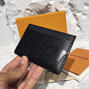 Louis Vuitton Supreme card holder M61733 Black  - 5