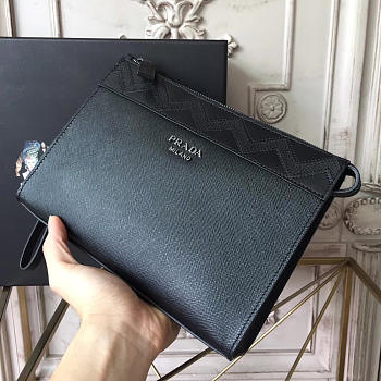 Prada Leather Clutch Bag 4291 23.5cm