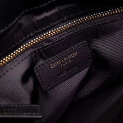 YSL LOULOU Monogram Quilted Velvet Shoulder Bag Black 30cm - 6