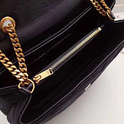 YSL LOULOU Monogram Quilted Velvet Shoulder Bag Black 30cm - 4