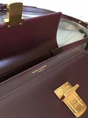 YSL Saint Laurent Black Leather Medium High School Satchel Bag 22cm  - 2