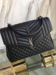 YSL ENVELOPE LARGE BAG BLACK 4812 33cm  - 1