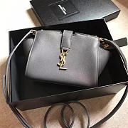 YSL Toy Cabas Crossbody Leather Bag Gray 4831 16cm  - 1