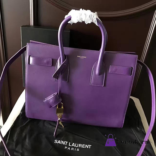 YSL Classic Sac-De-Jour Purple 4884 32cm  - 1