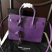 YSL Classic Sac-De-Jour Purple 4884 32cm  - 1