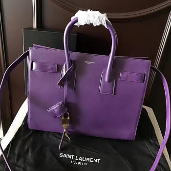 YSL Classic Sac-De-Jour Purple 4884 32cm 