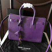 YSL Classic Sac-De-Jour Purple 4884 32cm  - 6