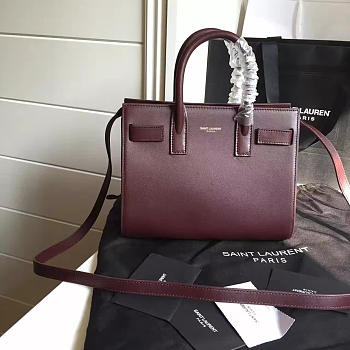 YSL Classic Sac-De-Jour Nano Red Wine 4898 22cm 