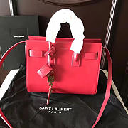 YSL Sac-De-Jour GRAINED LEATHER Red 4917 26cm  - 1