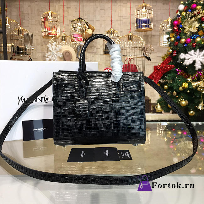 YSL Sac-De-Jour Nano Crocodile Embossed Shiny 4922 22cm  - 1