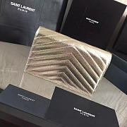 YSL Monogram Chain Wallet WOC Gold Metallic 19cm  - 5