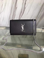 YSL MONOGRAM KATE GRAIN DE POUDRE EMBOSSED Black 4994 24cm  - 1