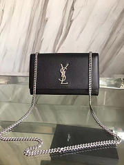 YSL MONOGRAM KATE GRAIN DE POUDRE EMBOSSED Black 4994 24cm  - 5