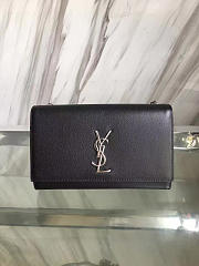 YSL MONOGRAM KATE GRAIN DE POUDRE EMBOSSED Black 4994 24cm  - 4