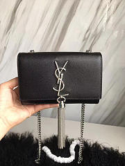 YSL MONOGRAM KATE Tassel Smooth Leather Black 5004 17cm  - 4