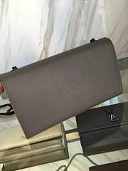 YSL MONOGRAM KATE IN GRAIN DE POUDRE EMBOSSED Gray 5013 24cm  - 2