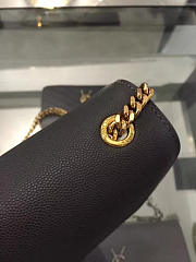 YSL MONOGRAM KATE GRAIN DE POUDRE EMBOSSED LEATHER Black 5027 24cm - 5