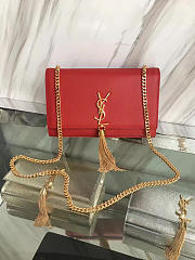 YSL Medium KATE Gold Tassel in Orange Leather 5045 24cm - 1