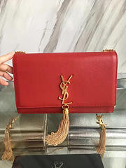 YSL Medium KATE Gold Tassel in Orange Leather 5045 24cm - 5