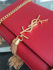 YSL Medium KATE Gold Tassel in Orange Leather 5045 24cm - 3
