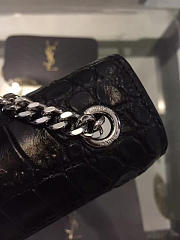 YSL MONOGRAM KATE IN EMBOSSED CROCODILE SHINY Black 5063 28.5cm - 2