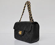 CHANEL Caviar Leather Flap Bag With Gold Hardware Black 17.5cm - 3