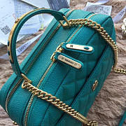 Chanel Bowling Bag Jersey & Gold-Tone Metal Green A69924 24cm  - 3