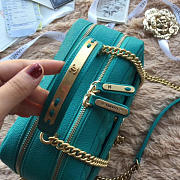 Chanel Bowling Bag Jersey & Gold-Tone Metal Green A69924 24cm  - 4