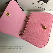 Chanel Snake Embossed Flap Shoulder Bag Pink A98774 20cm - 4