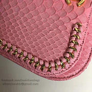 Chanel Snake Embossed Flap Shoulder Bag Pink A98774 20cm - 3